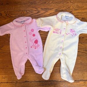 Carter's Vintage Bundle Pink NB and Yellow 3M PJ Set
